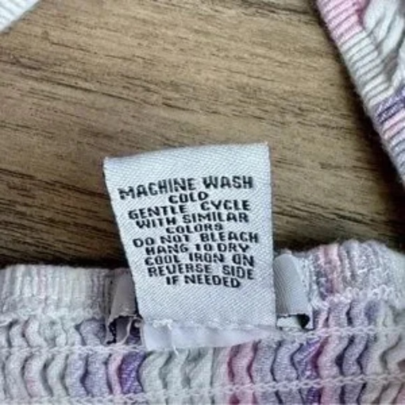 Olivia Kay Girls Set Ruffle Crop Top and Wide Leg Pants Pastel Stripes Size L/XL - Picture 10 of 16